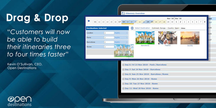 Open Destinations launches Drag & Drop itinerary builder